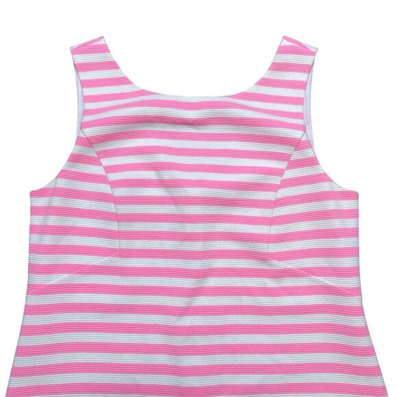 Lilly Pulitzer Eden Shift Tropical Barbie Pink and White Striped Dress Medium - Picture 4 of 10
